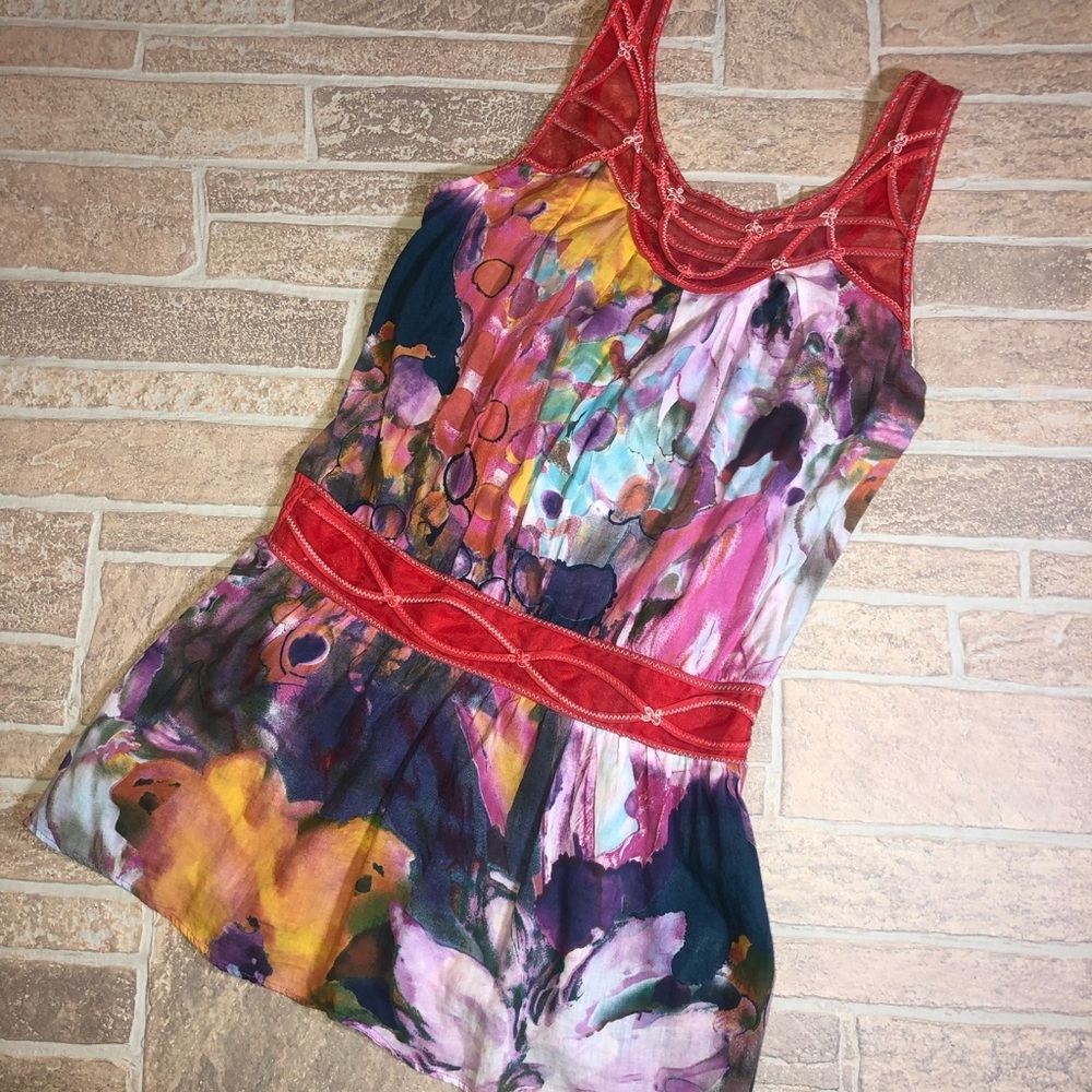 Lulumari Large Tank Watercolor Dress Tunic